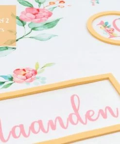 Flouer Mijlpaaldeken Bloemen - Milestone Deken - Kraamcadeau Meisje - Mijlpaaldeken Baby - Babyshower Meisje - Cadeau Baby Meisje - Kraamcadeautjes - Mijlpaal Deken - Milestone Blanket - Babyshower Cadeau -Sophie Shop 550x440 2