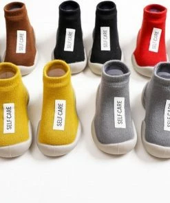 Merkloos Antislip Baby Schoentjes - Eerste Loopschoentjes - Maat 22,5 - 12-18 Maanden 13.5 Cm - Grijs -Sophie Shop 550x443 5