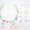 Flouer Mijlpaaldeken Bloemen - Milestone Deken - Kraamcadeau Meisje - Mijlpaaldeken Baby - Babyshower Meisje - Cadeau Baby Meisje - Kraamcadeautjes - Mijlpaal Deken - Milestone Blanket - Babyshower Cadeau -Sophie Shop 550x451 1