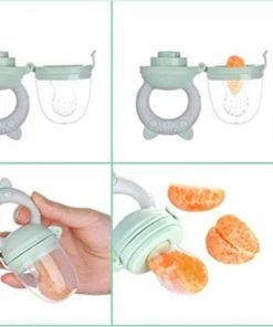 Bob Online ™ - Blauw Baby Fruitspeen En Bijtring In- Een Met Medium Speen - Fruitzuiger – Blauw Fruit Fopspeen Voorkomt Verstikking - Kinderbestek - Babyvoeding - Fruitspeen - Babyspeen Voor Groenten En Fruit – Blue Baby Fruit Pacifier & Teether In-1 -Sophie Shop 550x455 6