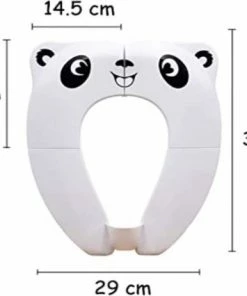 Merkloos WC Verkleiner - Wit Panda Ontwerp - Toilettrainer - Opvouwbare Toilet Zitje - Toiletbril Verkleiner - Kinder WC Bril -Sophie Shop 550x462