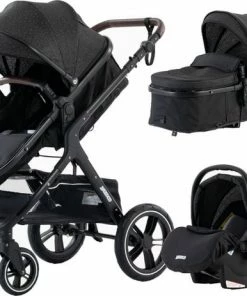 Hoobi? Hoobi Luxe Kinderwagen 3 In 1 - Buggy - Kinderwagen Met Stoel En Wieg Wandelwagen - Hoge Kwaliteit Blauw