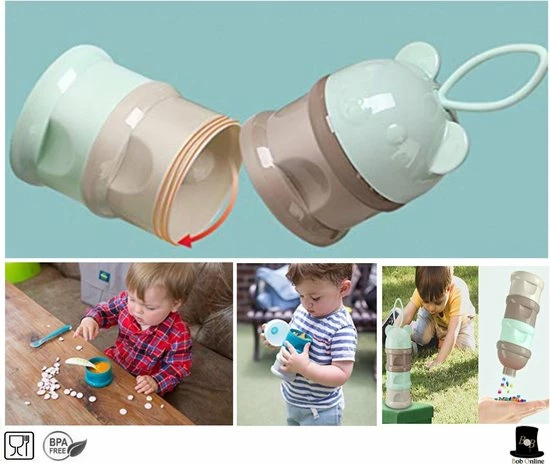 Bob Online ™ – Groen Beer – Melkpoeder Doseerdoosje + Rietje – BPA-vrij – Melkpoeder Toren – Melkpoedertoren – Milk Powder Tower – Milk Powder Dispenser – Green – Bewaar Bakjes – Reisbox – Bewaardoosje – Herbruikbaar Rietje – Baby Training Straw 6 Bob Online ™ – Groen Beer – Melkpoeder Doseerdoosje + Rietje – BPA-vrij – Melkpoeder Toren – Melkpoedertoren – Milk Powder Tower – Milk Powder Dispenser – Green – Bewaar Bakjes – Reisbox – Bewaardoosje – Herbruikbaar Rietje – Baby Training Straw - Afbeelding 4