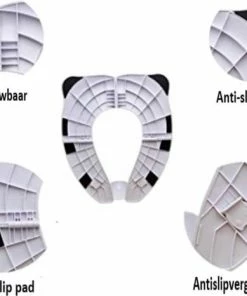 Merkloos WC Verkleiner - Wit Panda Ontwerp - Toilettrainer - Opvouwbare Toilet Zitje - Toiletbril Verkleiner - Kinder WC Bril -Sophie Shop 550x466 1