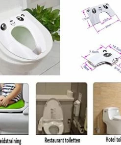 Merkloos WC Verkleiner - Wit Panda Ontwerp - Toilettrainer - Opvouwbare Toilet Zitje - Toiletbril Verkleiner - Kinder WC Bril -Sophie Shop 550x472 1