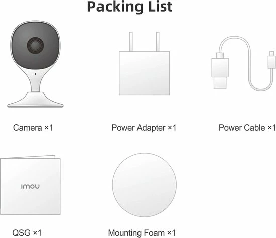 Imou Babyfoon Met Camera - Met App - Geluid En Bewegingsdetectie - 32 Gb SD Card - Nactvisie - Full HD - Wifi - Wit 8 Imou Babyfoon Met Camera - Met App - Geluid En Bewegingsdetectie - 32 Gb SD Card - Nactvisie - Full HD - Wifi - Wit - Afbeelding 6