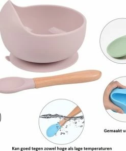 MINIIYOU 2 Stuks - Baby Bordjes Met Zuignap Met Lepel - Roze - Siliconen Kommetjes 9 MINIIYOU 2 Stuks - Baby Bordjes Met Zuignap Met Lepel - Roze - Siliconen Kommetjes -Sophie Shop 550x481 3