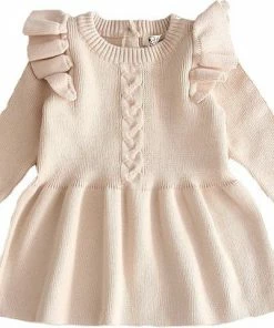 Baby Garden Gebreide Baby Jurk Creme Maat 74