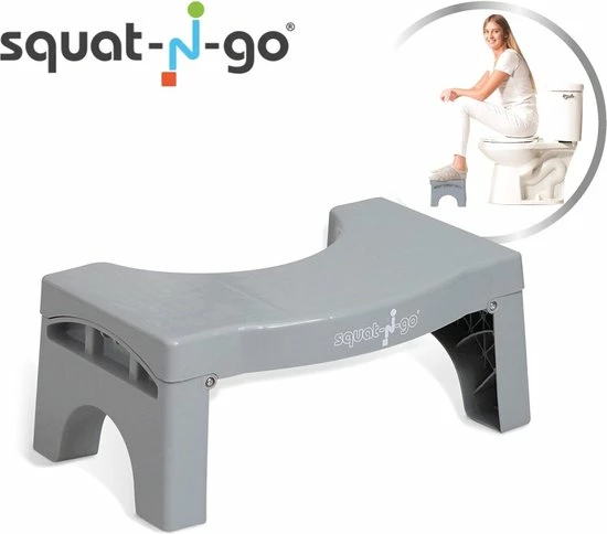 Squat-n-Go Squat-n Go Toiletkrukje Inklapbaar Grijs - Juiste Houding Op Toilet 14 Squat-n-Go Squat-n Go Toiletkrukje Inklapbaar Grijs - Juiste Houding Op Toilet - Afbeelding 12