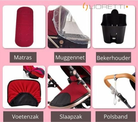 Merkloos Lioretti Luxe Baby Buggy 3 In 1 | Baby Wagen | Kinderwagen Met Stoel En Wieg | Inklapbaar | Hoge Kwaliteit | Combi | Zwart 17 Merkloos Lioretti Luxe Baby Buggy 3 In 1 | Baby Wagen | Kinderwagen Met Stoel En Wieg | Inklapbaar | Hoge Kwaliteit | Combi | Zwart - Afbeelding 15