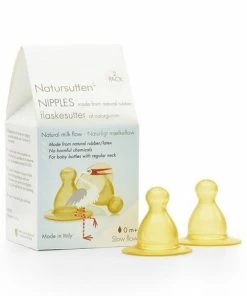 Natursutten - Rubberen Flesspenen - Slow Flow - 0+ Maanden - 2 Stuks -Sophie Shop 550x491