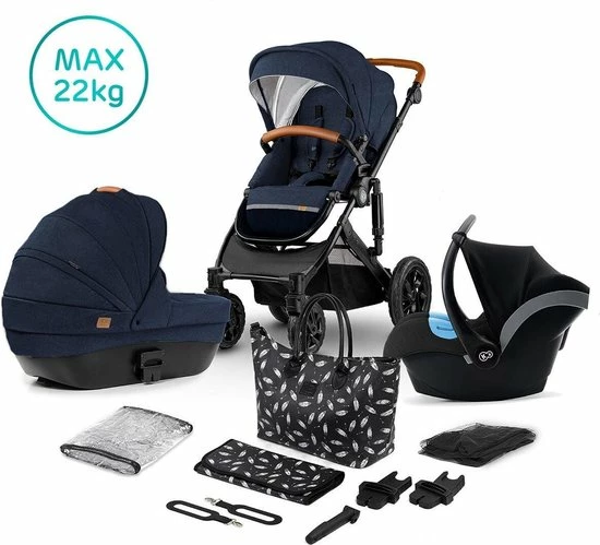 Kinderkraft Kinderwagen Prime 3 In 1 Deep Navy (incl. Autostoel) 3 Kinderkraft Kinderwagen Prime 3 In 1 Deep Navy (incl. Autostoel)