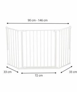 BabyDan Traphek Haardbeschermer Flex M 90-146 Cm Metaal Wit -Sophie Shop 550x500 7