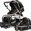 Merkloos Lioretti Luxe Baby Buggy 3 In 1 | Baby Wagen | Kinderwagen Met Stoel En Wieg | Inklapbaar | Hoge Kwaliteit | Combi | Zwart -Sophie Shop 550x501 3