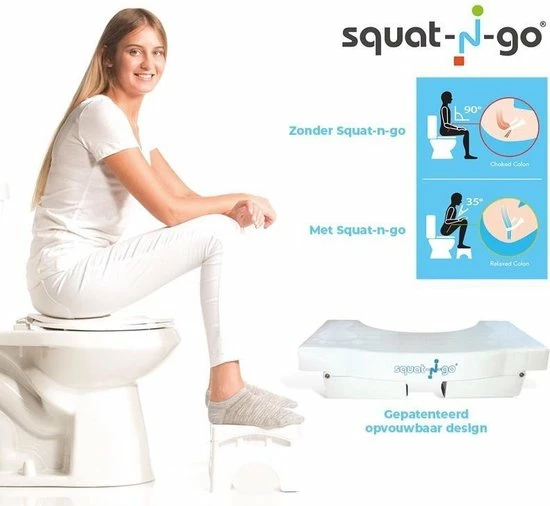 Squat-n-Go Squat-n Go Toiletkrukje Inklapbaar Grijs - Juiste Houding Op Toilet 10 Squat-n-Go Squat-n Go Toiletkrukje Inklapbaar Grijs - Juiste Houding Op Toilet - Afbeelding 8