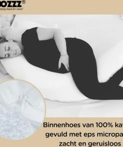 Snoozzz Voedingskussen Zwangerschapskussen Zijslaapkussen - Met Afneembare Hoes Van Katoen En Zachte Microvezel - 185 Cm - Duvia -Sophie Shop 550x506 5