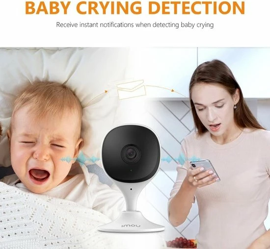 Imou Babyfoon Met Camera - Met App - Geluid En Bewegingsdetectie - 32 Gb SD Card - Nactvisie - Full HD - Wifi - Wit 10 Imou Babyfoon Met Camera - Met App - Geluid En Bewegingsdetectie - 32 Gb SD Card - Nactvisie - Full HD - Wifi - Wit - Afbeelding 8