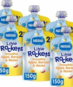 Nestl? Nestl Little Rockets Smoothie Appel Banaan Wortel- Vanaf 2 Jaar- 6 Stuks