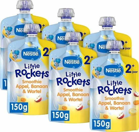 Nestl? Nestl Little Rockets Smoothie Appel Banaan Wortel- Vanaf 2 Jaar- 6 Stuks 3 Nestl? Nestl Little Rockets Smoothie Appel Banaan Wortel- Vanaf 2 Jaar- 6 Stuks