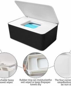 BillendoekjesDoos - Zinaps Natte Doekjes Doos, Vochtig Toiletpapier Doos, Babydoekjes Doos, Natte Doekjes Opbergdoos, Plastic Natte Doekdispenser Met Deksel Voor Thuis, Kantoor (WK 02129) -Sophie Shop 550x530 4