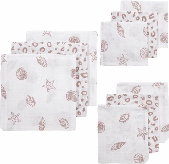 Meyco Shells Starterset - 9-pack - Hydrofiel - Lilac 3 Meyco Shells Starterset - 9-pack - Hydrofiel - Lilac