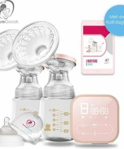 NurtureGoods Smart Dubbele Elektrische Borstkolf - Inclusief 2x180 Ml Babyfles, Kolfdagboek En Speen