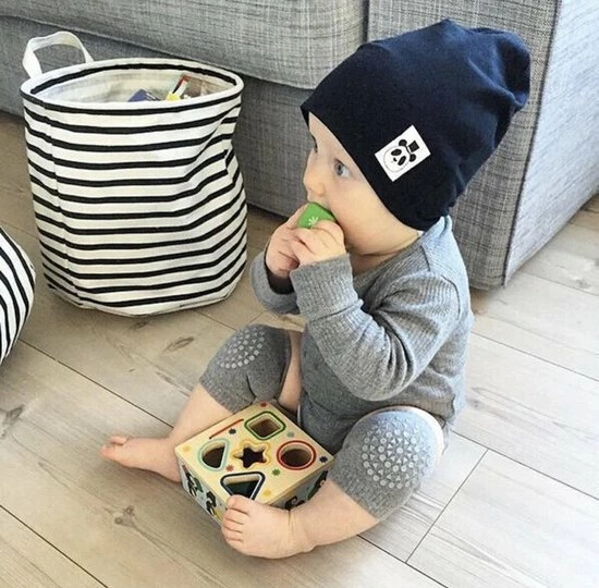 Merkloos Baby Kniebeschermers - Knie Kruipen Beschermers - Grijs - 1 Paar 3 Merkloos Baby Kniebeschermers - Knie Kruipen Beschermers - Grijs - 1 Paar