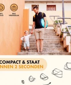 Deryan Baby Luxe Campingbedje Inclusief Zelfopblaasbare Matras - Ocean -Sophie Shop 550x540 4