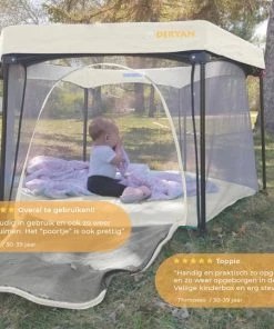 Deryan Draagbare Kinderbox - Cream - Vaste Matrasbodem - Reisbox - Campingbedje -Sophie Shop 550x541 5