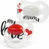 Medela Baby Fopspeen Day&Night Hoge Acceptatie Orthdontisch Ergonomische Vorm Glow In The Dark - Signature Love Mama - 18+ Maanden - 2 Stuks
