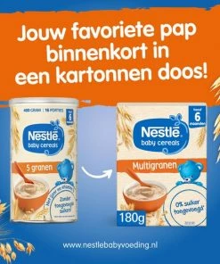 Nestl? Nestl Baby Cereals 5 Granen - Babypap - Vanaf 6 Maanden - 3 Stuks - Totaal 48 Porties -Sophie Shop 550x543