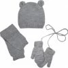 Lajetti - Wanten Sjaal En Muts Met Oortjes 6-12 Maanden Grijs - 3 Delige Winter Set Baby -Sophie Shop 550x543 3