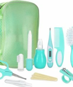 Lictin Baby Verzorgingsset - 10 Delige - Babyverzorgingsset Pasgeborenen Met Neuszuiger Kam Nagelschaar - Baby Eerste Uitrusting Verzorgingsset - Pasgeborenen Cadeau