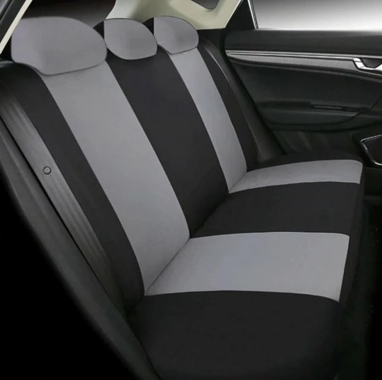 WiseGoods - Premium Auto Stoelhoezen - Stoelhoes Universeel - Auto Beschermen - Covers - Hoes Voor Stoel - Set - Zwart / Grijs 4 WiseGoods - Premium Auto Stoelhoezen - Stoelhoes Universeel - Auto Beschermen - Covers - Hoes Voor Stoel - Set - Zwart / Grijs - Afbeelding 2