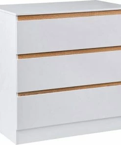 Kamyra® Commode/Ladekast Voor Baby - Verzorgingstafel - Kasten - Babykamer, Badkamer - Wit, 78 X 80 X 48 Cm