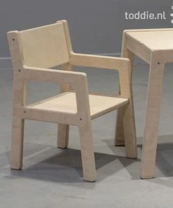 Toddie.nl Klein Houten Kinderstoeltjes 1-3 Jaar | Stoeltje Peuter Armleuning | Blank -Sophie Shop 550x547 15