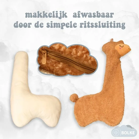 Bolke® - Zwangerschapskussen - Voedingskussen - Zijslaapkussen - Zwangerschap - Zwangerschap Cadeau - Body Pillow - Lichaamskussen - Lama 11 Bolke® - Zwangerschapskussen - Voedingskussen - Zijslaapkussen - Zwangerschap - Zwangerschap Cadeau - Body Pillow - Lichaamskussen - Lama - Afbeelding 9