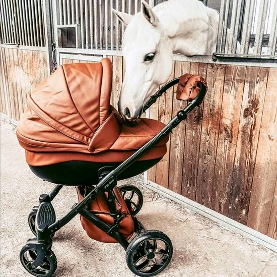 P'tit Chou Trento Cognac - Complete 3 In 1 Kinderwagen Set - Buggy + Autostoel + Incl. Accessoires 8 P'tit Chou Trento Cognac - Complete 3 In 1 Kinderwagen Set - Buggy + Autostoel + Incl. Accessoires - Afbeelding 6