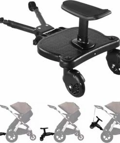 No Label Yousupply Universeel Meerijdplankje - Met Zitting - Voor Kinderwagen - Buggyboard - Zwart -Sophie Shop 550x549 49