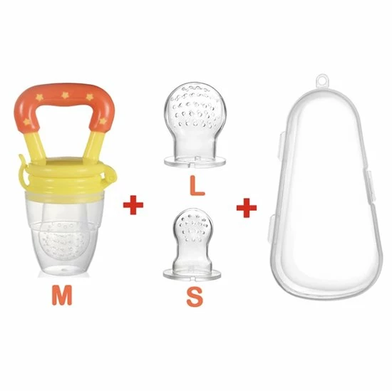 Merkloos 4 In 1 Baby Fruitspeen - Bijtring - Fruitzuiger - Babyvoeding - Siliconen Fruitspeen - Baby Shower Of Kraam Cadeau - Geel 4 Merkloos 4 In 1 Baby Fruitspeen - Bijtring - Fruitzuiger - Babyvoeding - Siliconen Fruitspeen - Baby Shower Of Kraam Cadeau - Geel - Afbeelding 2