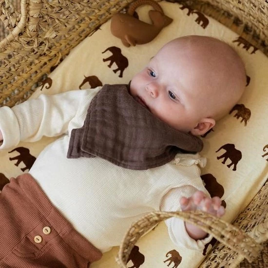 Jollein Slab Bandana - Wrinkled - Chestnut - 2 Stuks 20 Jollein Slab Bandana - Wrinkled - Chestnut - 2 Stuks - Afbeelding 18