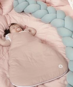 Nordic Coast Company - Handgeweven Baby Bedbumper - Baby Boxomrander - Extra Zacht - 2 Meter - Gevlochten - Mintgroen -Sophie Shop 550x550 125