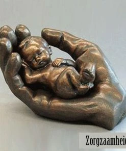 Emotion Parastone Beeldje Baby In Hand - Zorgzaamheid - Brons - 6 Cm Hoog