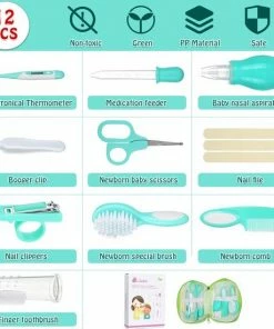 Lictin Baby Verzorgingsset - 10 Delige - Babyverzorgingsset Pasgeborenen Met Neuszuiger Kam Nagelschaar - Baby Eerste Uitrusting Verzorgingsset - Pasgeborenen Cadeau -Sophie Shop 550x550 203