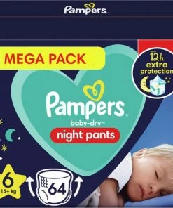 Pampers - Night Pants - Maat 6 - Mega Pack - 64 Luierbroekjes