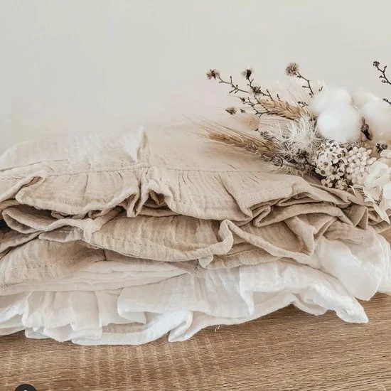 Rammelaar&Co Hydrofiele Doek 3-laags Met Ruches, 100% Bio Katoen 4 Rammelaar&Co Hydrofiele Doek 3-laags Met Ruches, 100% Bio Katoen - Afbeelding 2