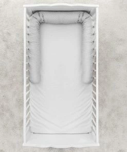 Fillikid Bedbumper 190 X 9 Cm Bedomrander Ledikant - Grijs Wit Stippen -Sophie Shop 550x550 300