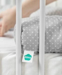 Fillikid Bedbumper 190 X 9 Cm Bedomrander Ledikant - Grijs Wit Stippen -Sophie Shop 550x550 301
