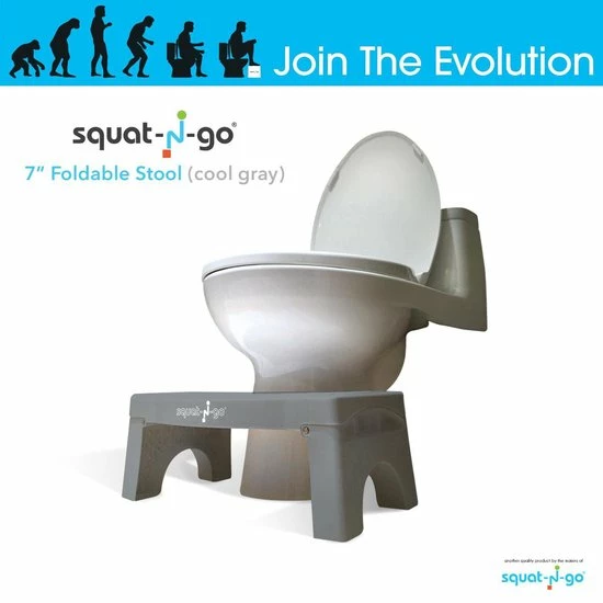 Squat-n-Go Squat-n Go Toiletkrukje Inklapbaar Grijs - Juiste Houding Op Toilet 13 Squat-n-Go Squat-n Go Toiletkrukje Inklapbaar Grijs - Juiste Houding Op Toilet - Afbeelding 11