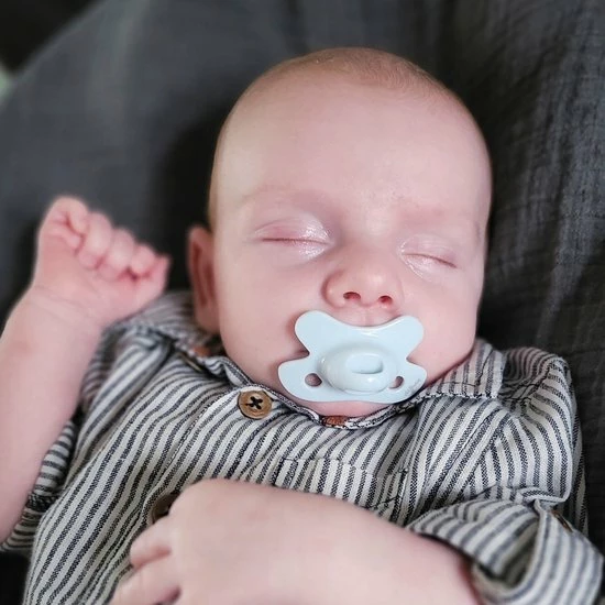 Difrax Fopspeen Newborn Dental - Lichtblauw/Crèmewit/Lichtroze/Lichtgroen - Orthodontische Speen - 4 Stuks 8 Difrax Fopspeen Newborn Dental - Lichtblauw/Crèmewit/Lichtroze/Lichtgroen - Orthodontische Speen - 4 Stuks - Afbeelding 6